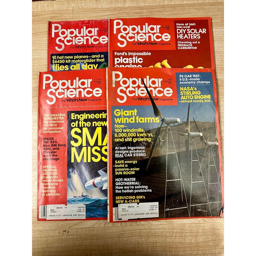 Popular Science Magazine Bundle of 4.